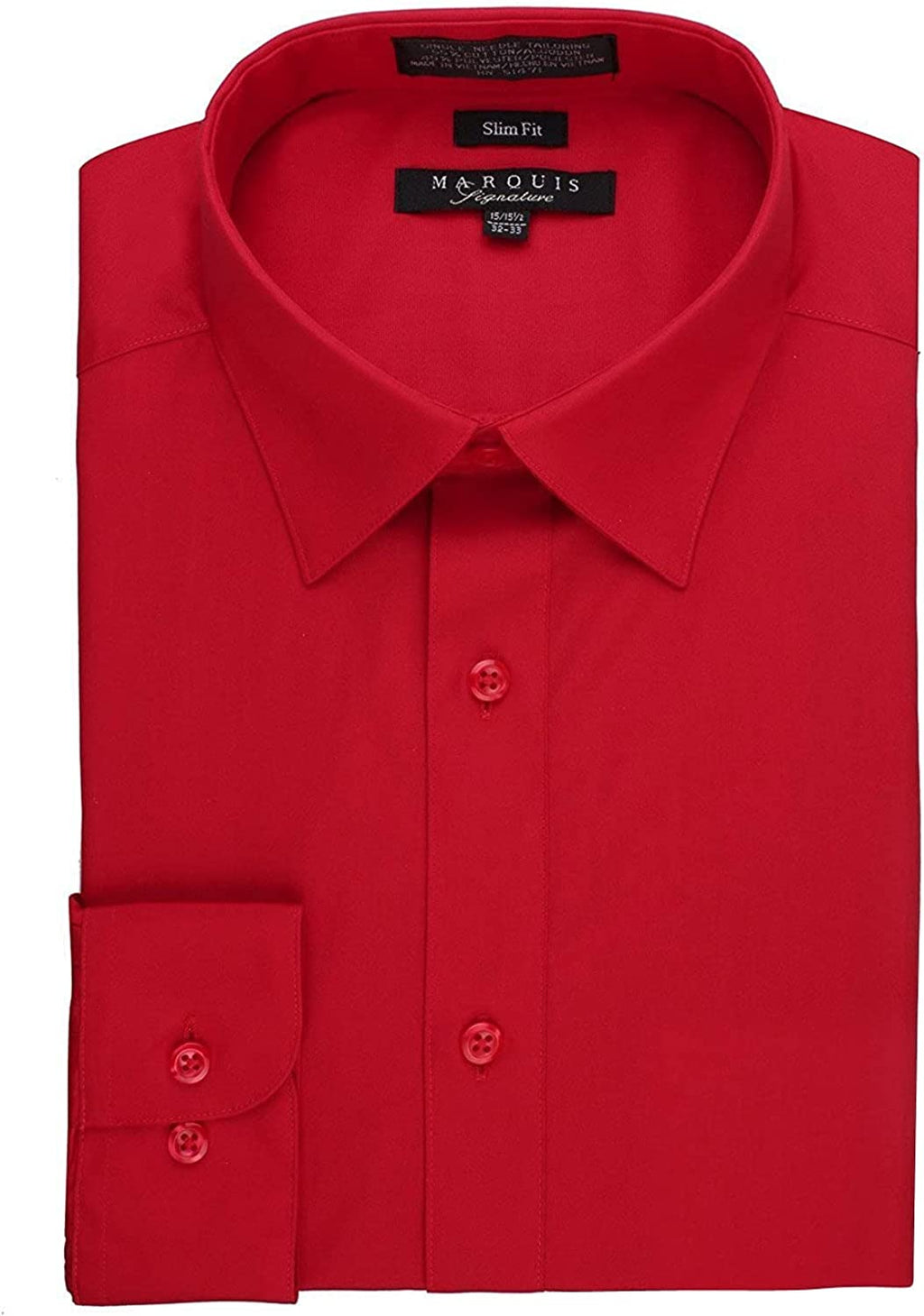 Red Slim Fit Dress Shirt