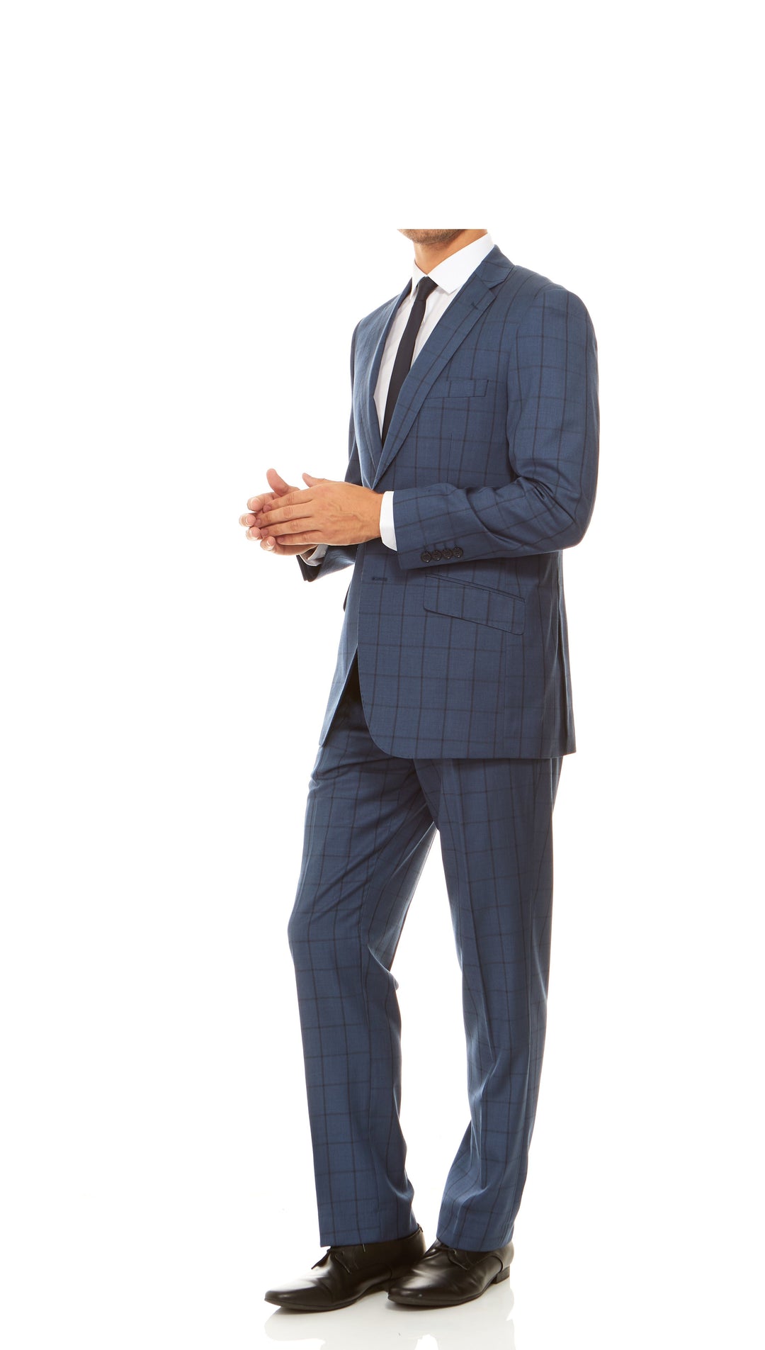 Blue Windowpane Suit