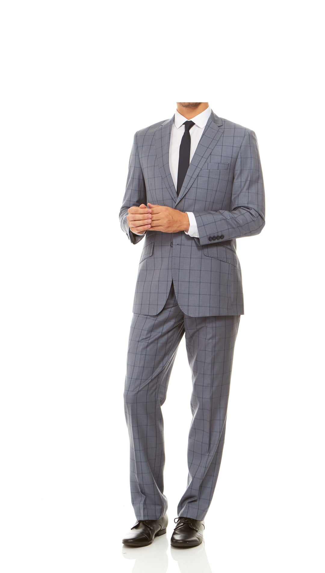 Grey Windowpane Suit