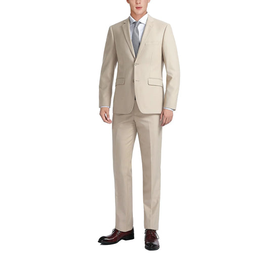 Beige Slim Fit Suit