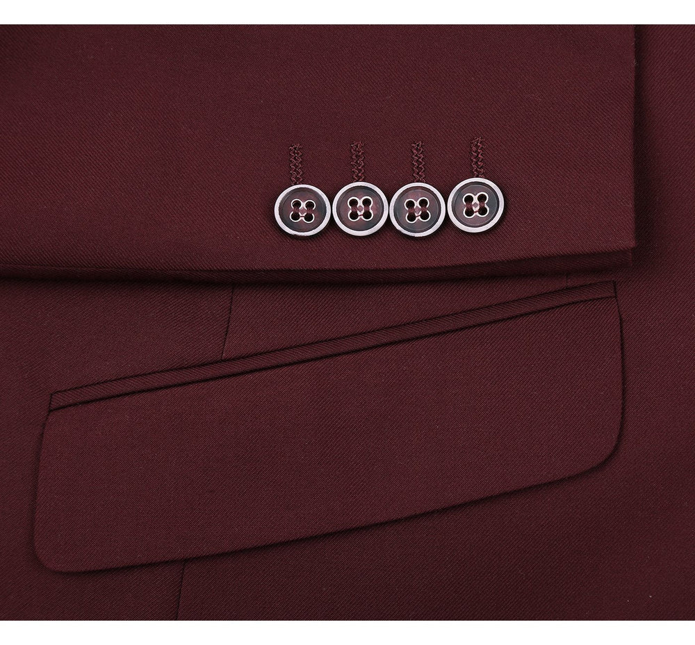 Burgundy Slim Fit Suit