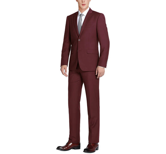 Burgundy Slim Fit Suit